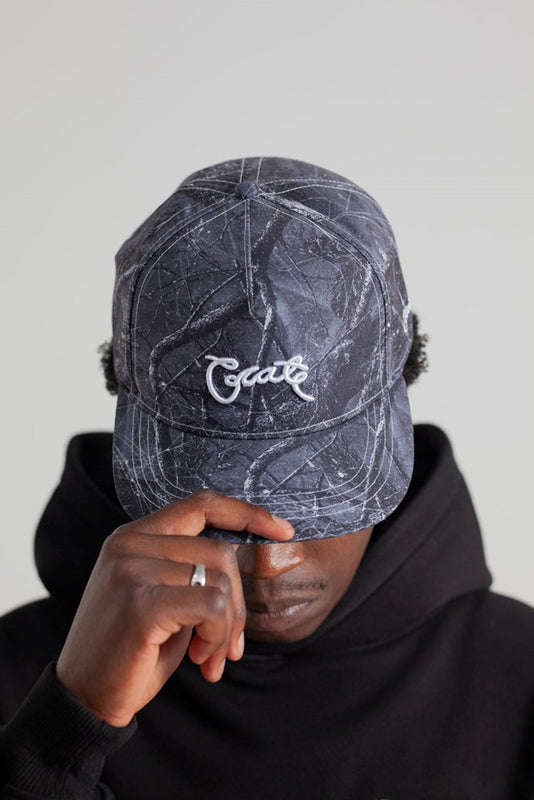 CRATE SCRIPTED MIDNIGHT TREE CAMO SNAPBACK