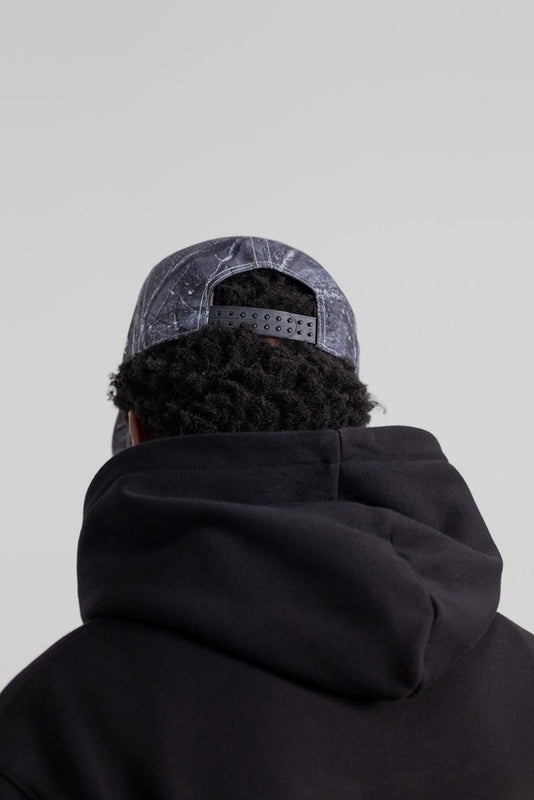 CRATE SCRIPTED MIDNIGHT TREE CAMO SNAPBACK