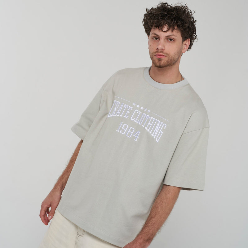 Crate Outline Varsity Box Fit T-Shirt
