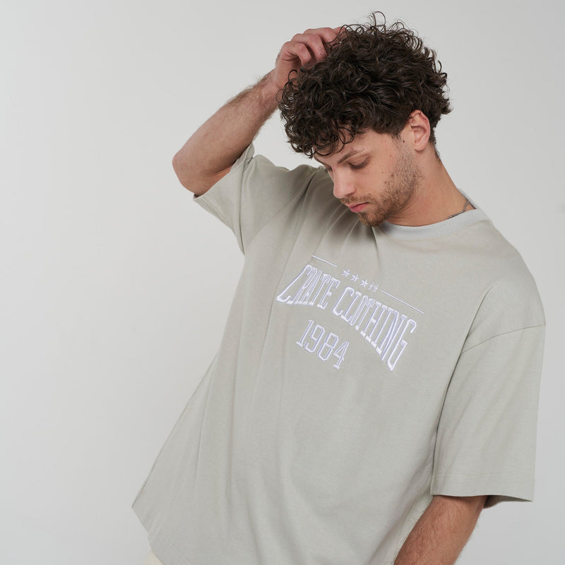 Crate Outline Varsity Box Fit T-Shirt