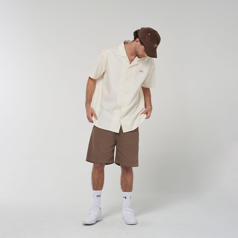 Crate Script Cuban Collar SS Shirt