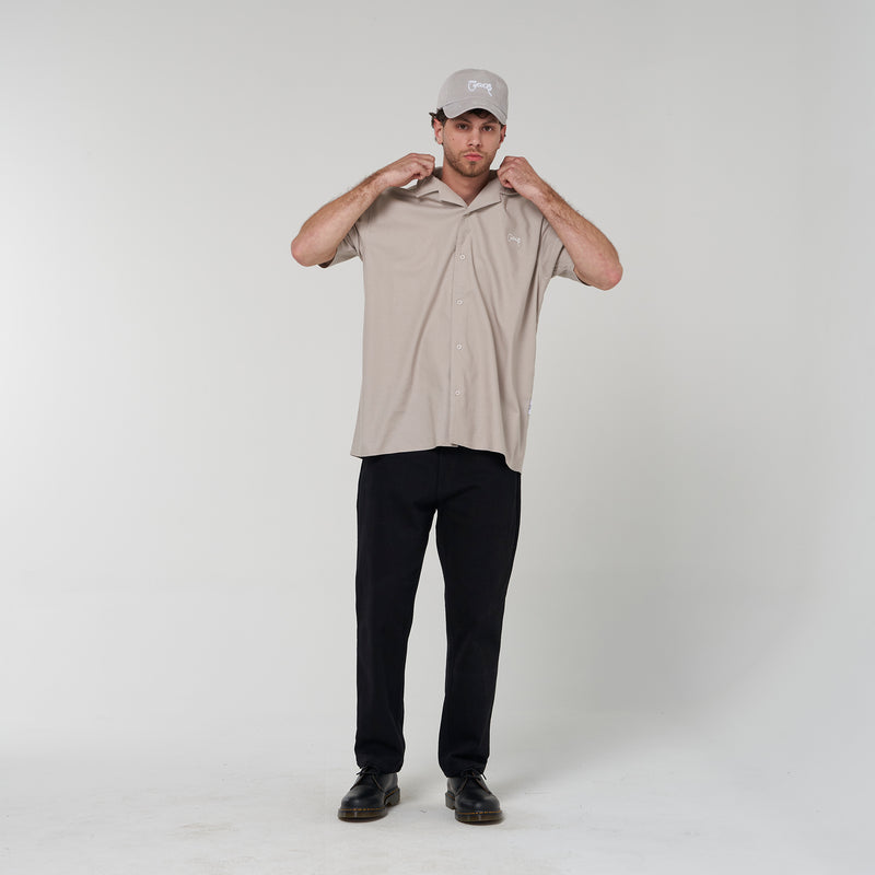 Crate Script Cuban Collar SS Shirt