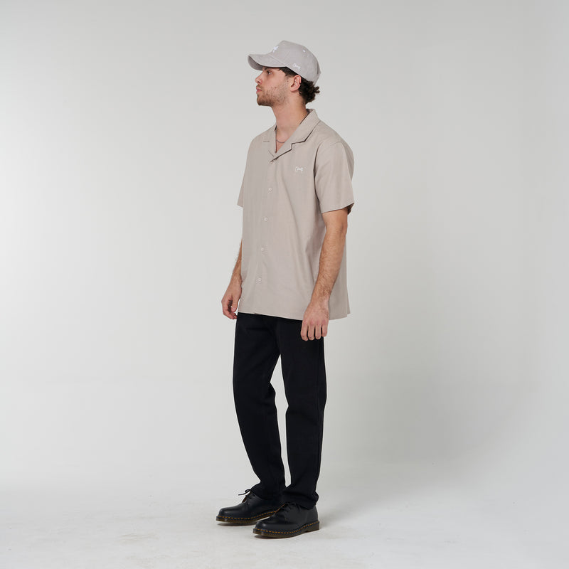 Crate Script Cuban Collar SS Shirt