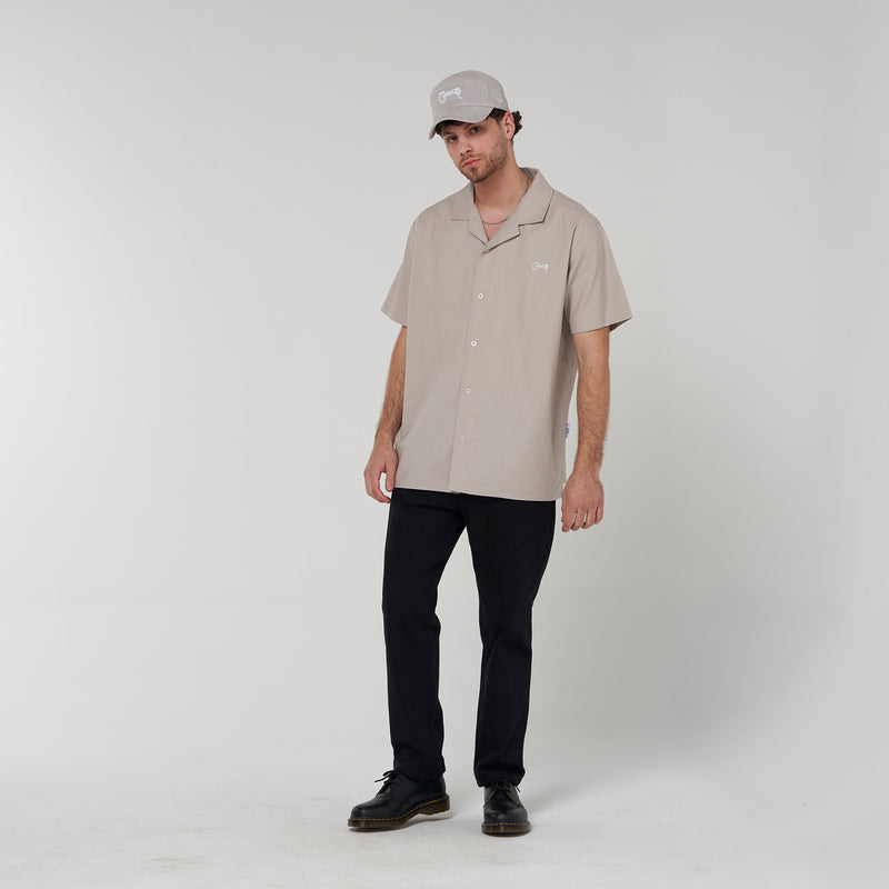 Crate Script Cuban Collar SS Shirt