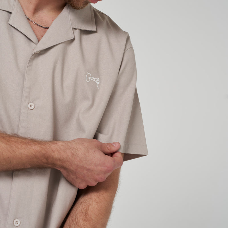Crate Script Cuban Collar SS Shirt