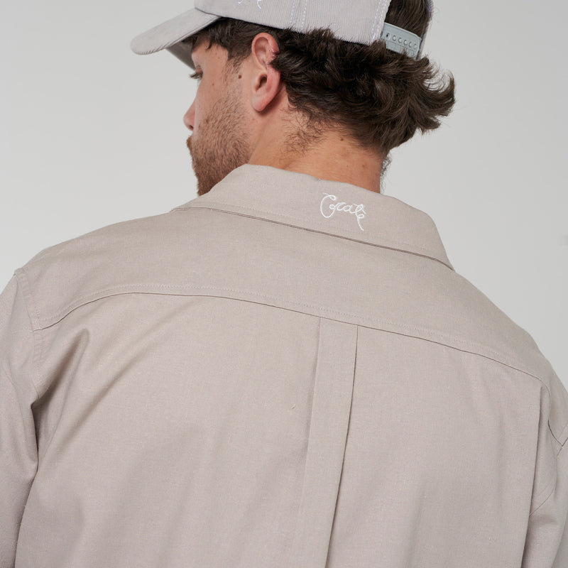Crate Script Cuban Collar SS Shirt