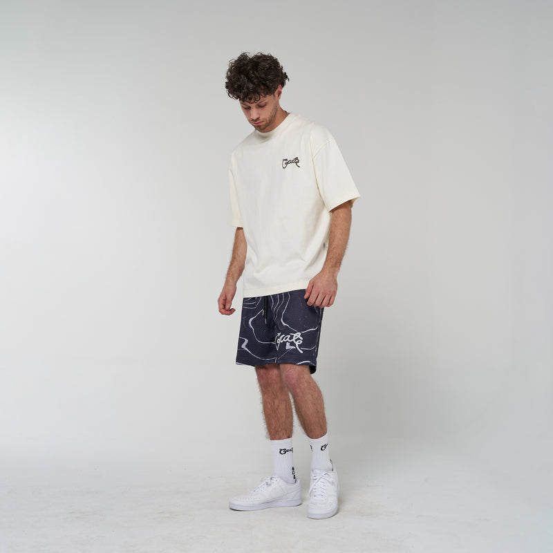 Crate Script Marble Mesh Shorts