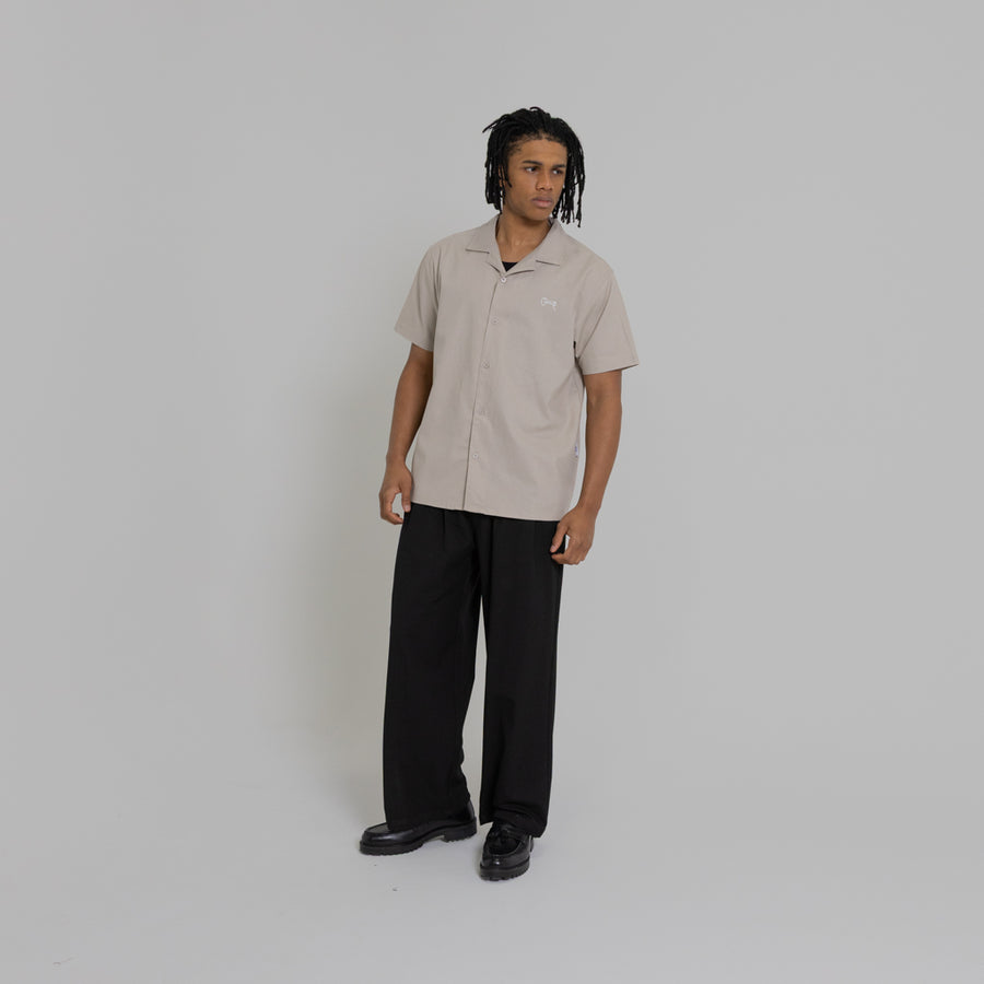Crate Script Cuban Collar SS Shirt