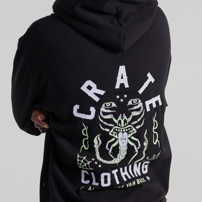 CRATE GOT YOUR BACK GLOW IN THE DARK PRINT HOODIE