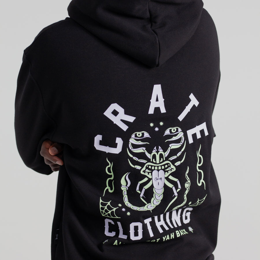 CRATE GOT YOUR BACK GLOW IN THE DARK PRINT HOODIE