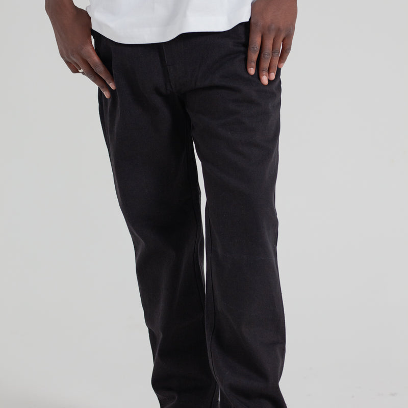 MENS BLACK LOOSE DENIM PANTS