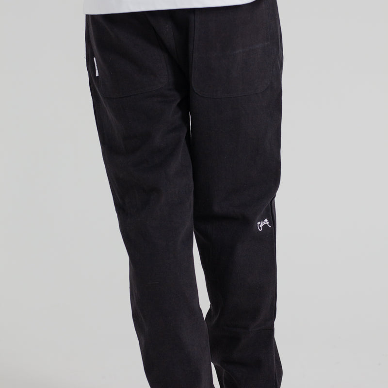 MENS BLACK LOOSE DENIM PANTS