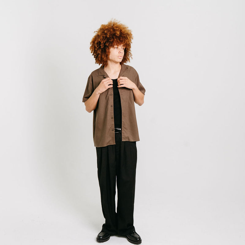 CRATE SCRIPT CUBAN COLLAR SS SHIRT
