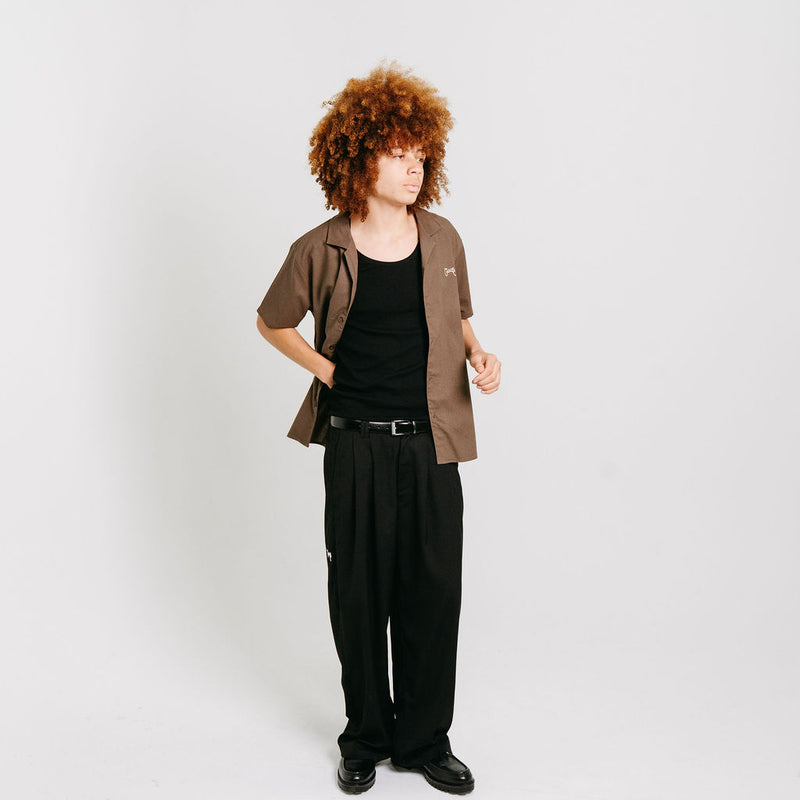 CRATE SCRIPT CUBAN COLLAR SS SHIRT