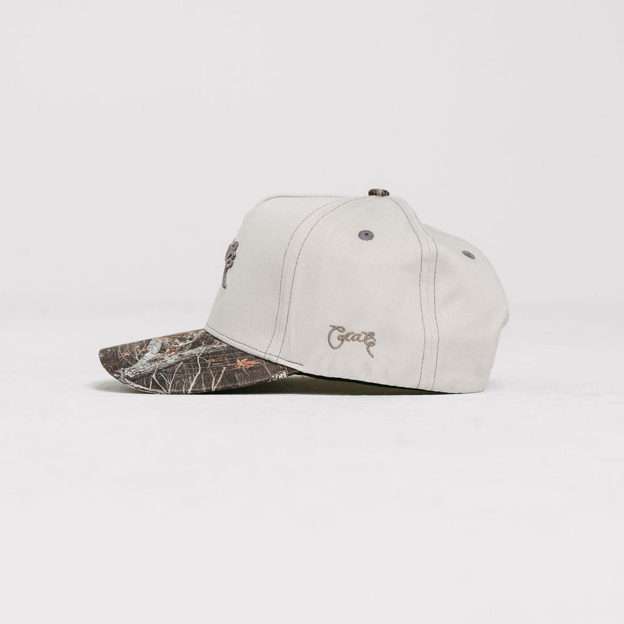 Crate Scripted Tree Camo Peak Snap Back