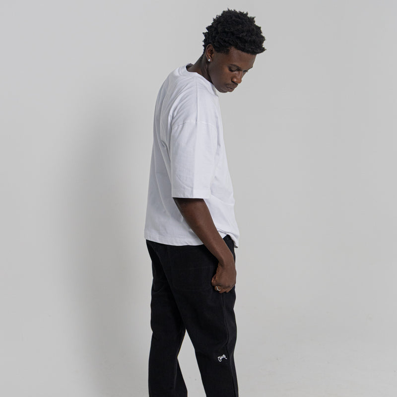 MENS BLACK LOOSE DENIM PANTS