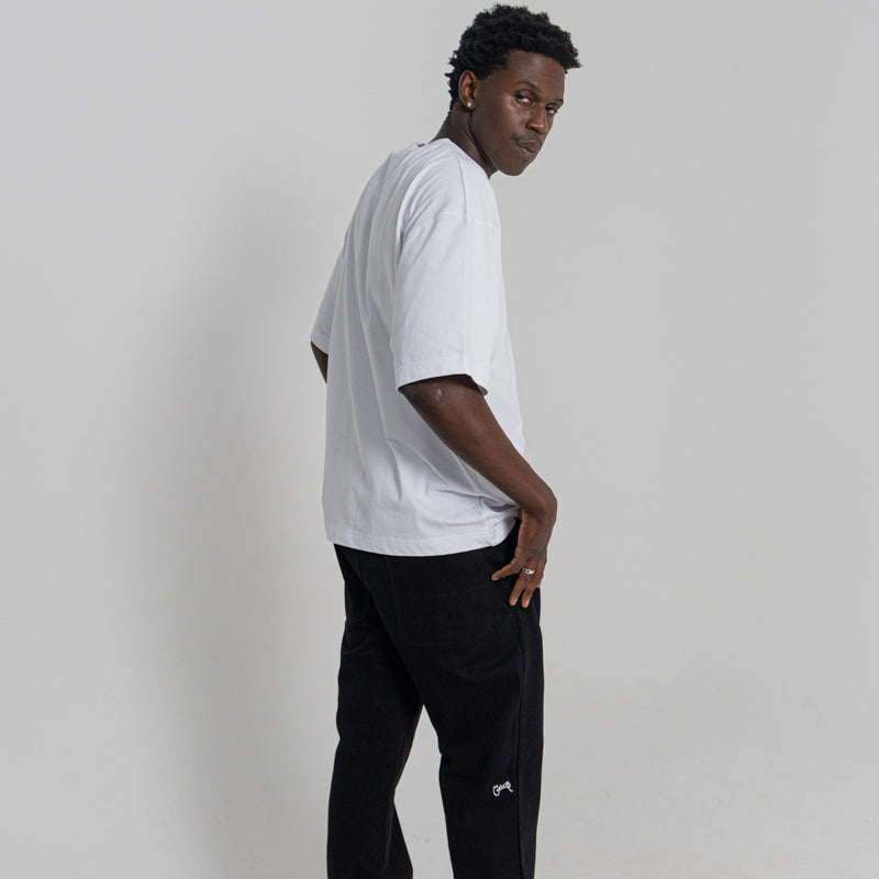 MENS BLACK LOOSE DENIM PANTS
