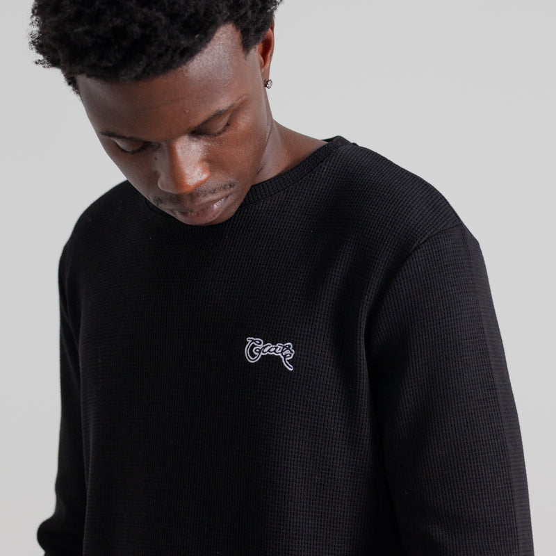 Mens Waffle Crew Knit