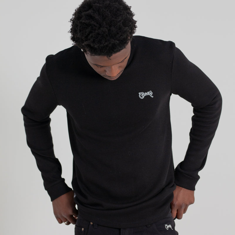 Mens Waffle Crew Knit