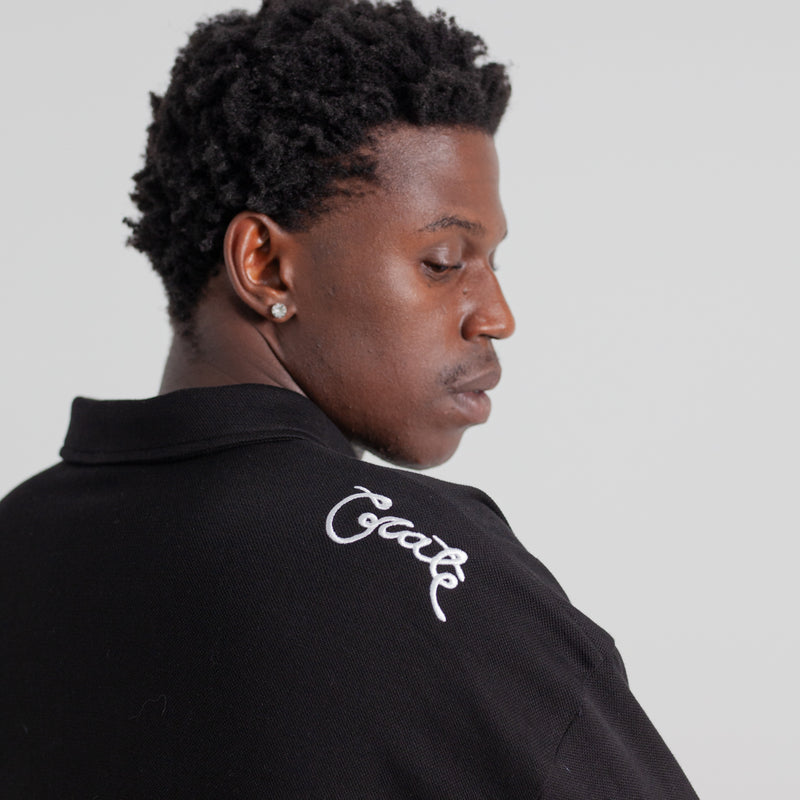 CRATE  ZIP LONGSLEEVE BOX POLO SHIRT