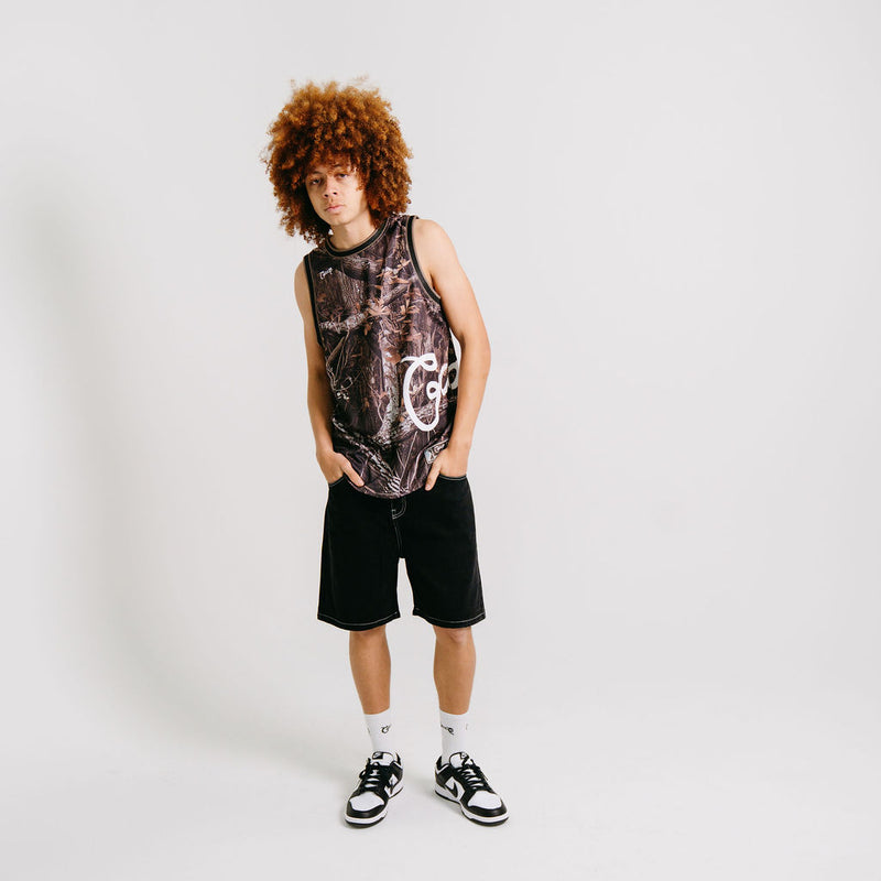 CRATE SIDE SCRIPT BASKETBALL SINGLET