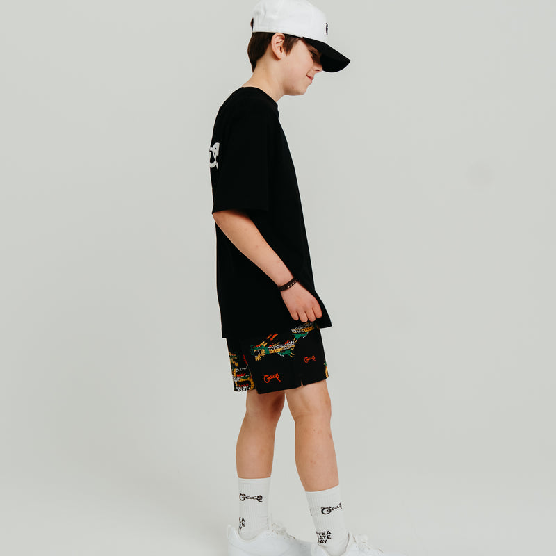 CRATE KIDS CHECK DRAGON SWIM SHORTS