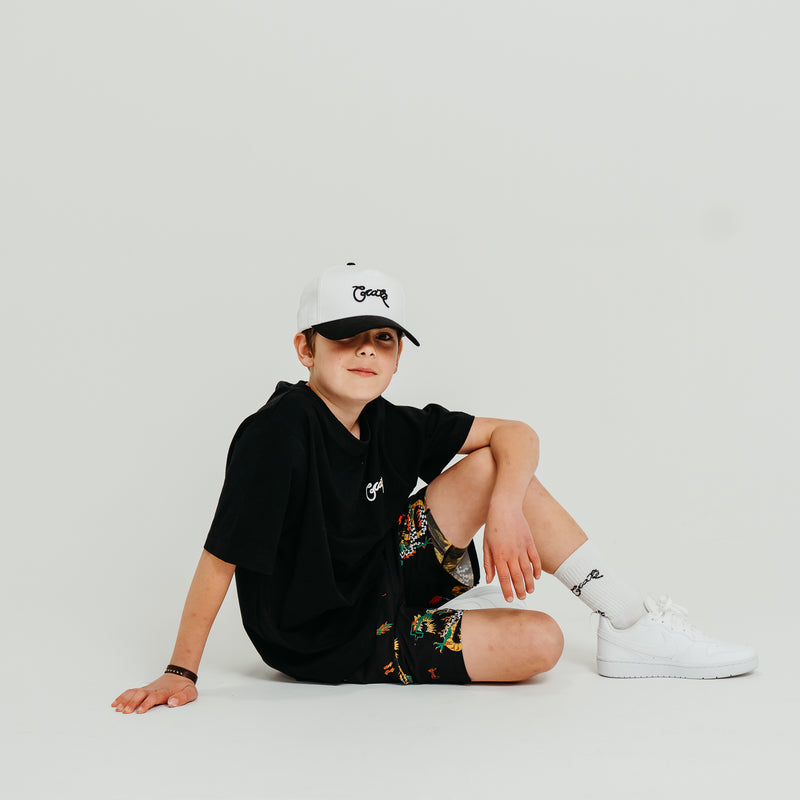 CRATE KIDS CHECK DRAGON SWIM SHORTS