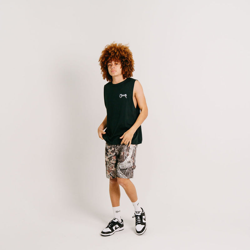 MENS SCRIPTED MUSCLE SINGLET