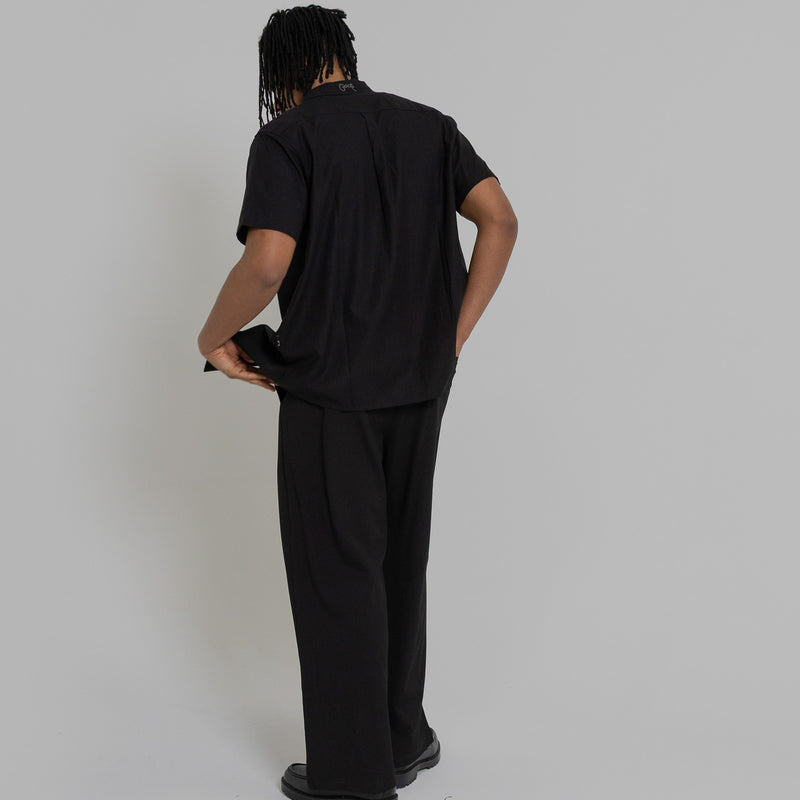 Crate Script Cuban Collar SS Shirt