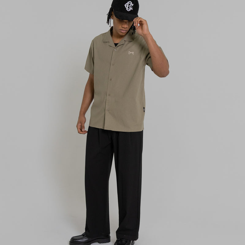 Crate Script Cuban Collar SS Shirt