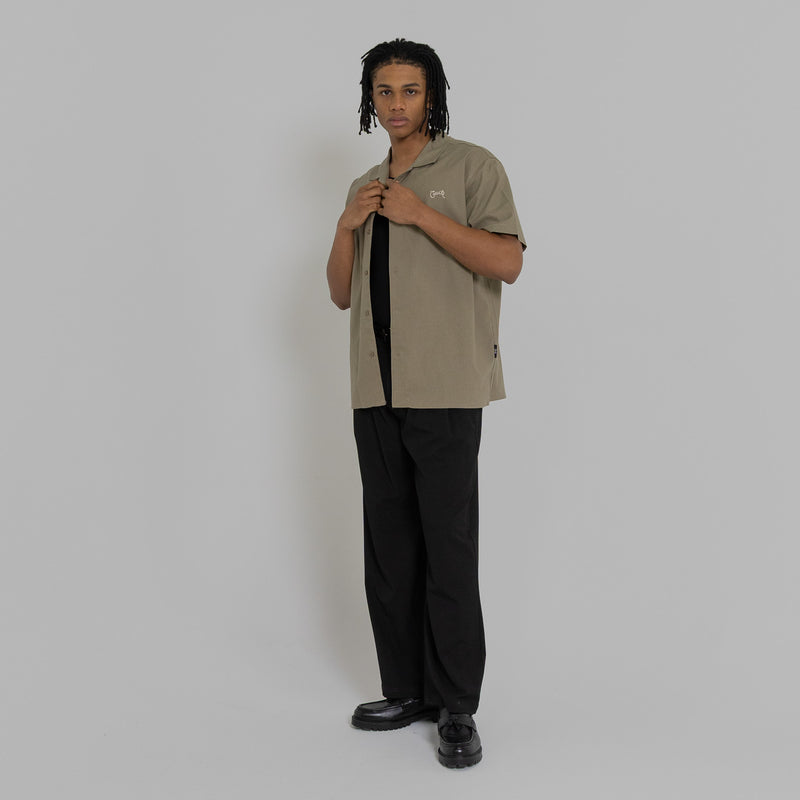 Crate Script Cuban Collar SS Shirt