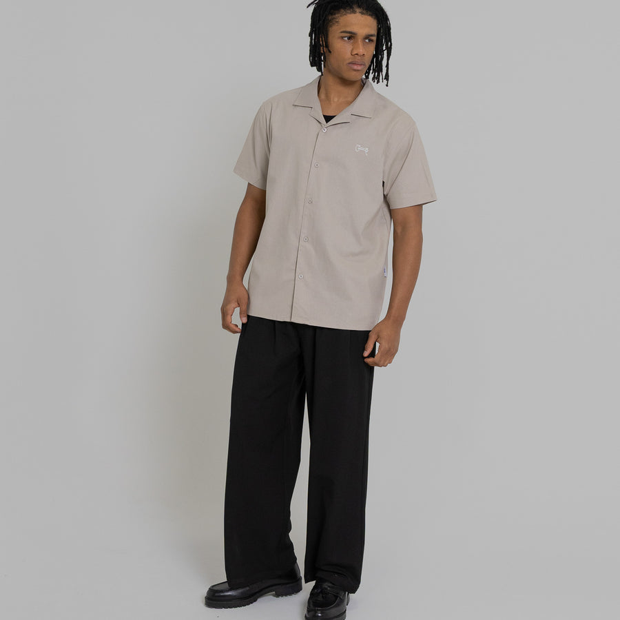 Crate Script Cuban Collar SS Shirt