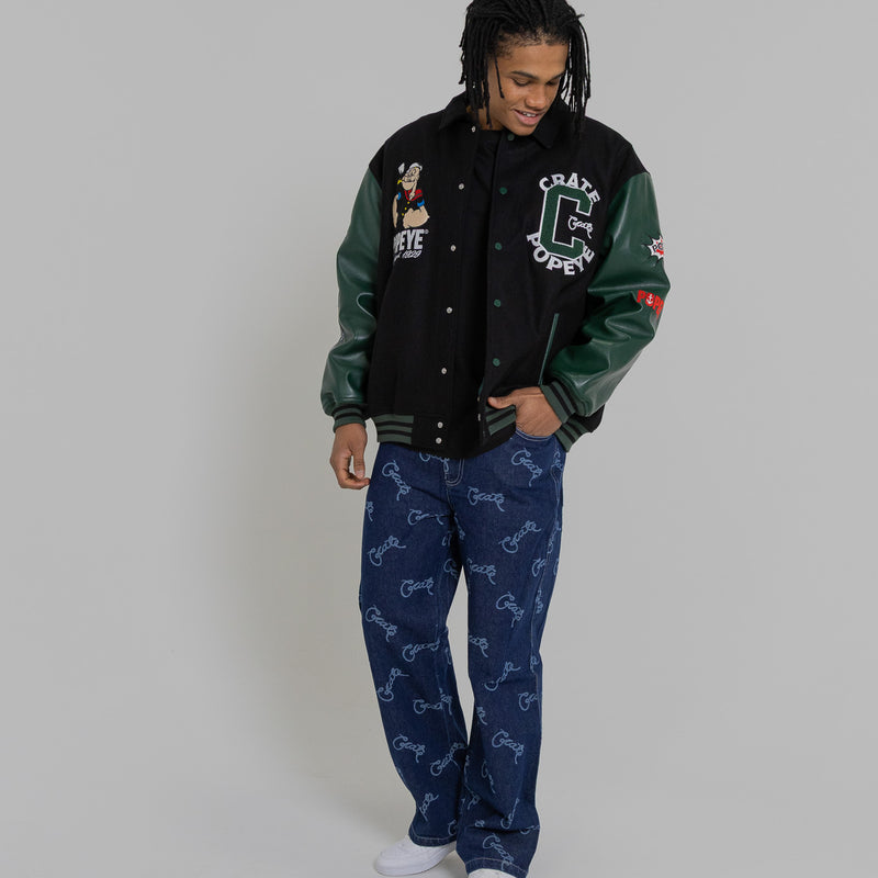 CRATE X POPEYE LETTERMAN JACKET