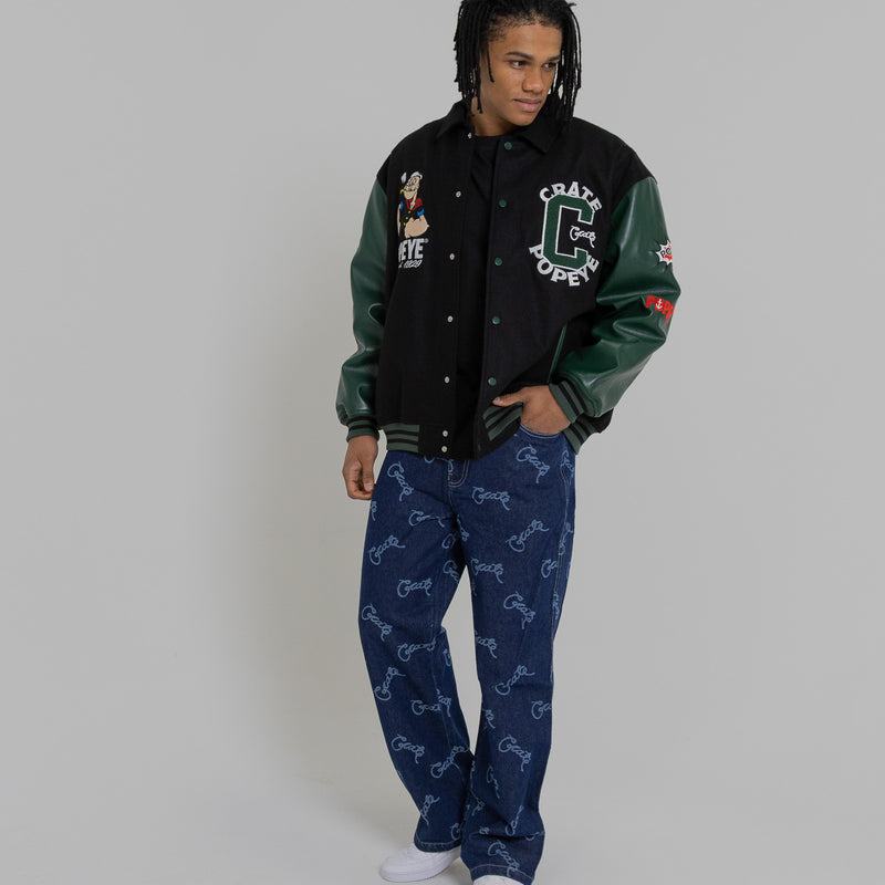 CRATE X POPEYE LETTERMAN JACKET