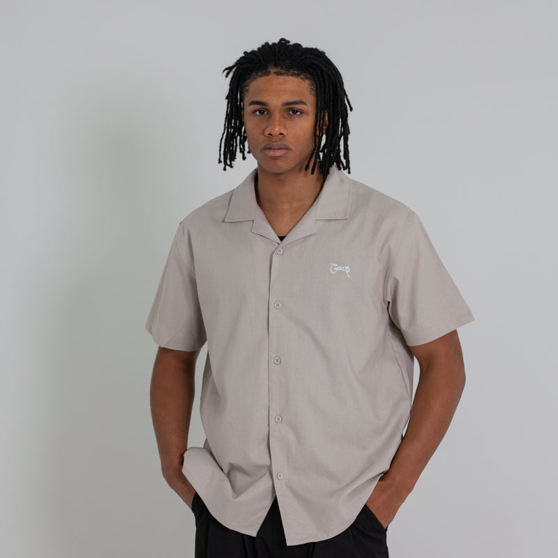 Crate Script Cuban Collar SS Shirt