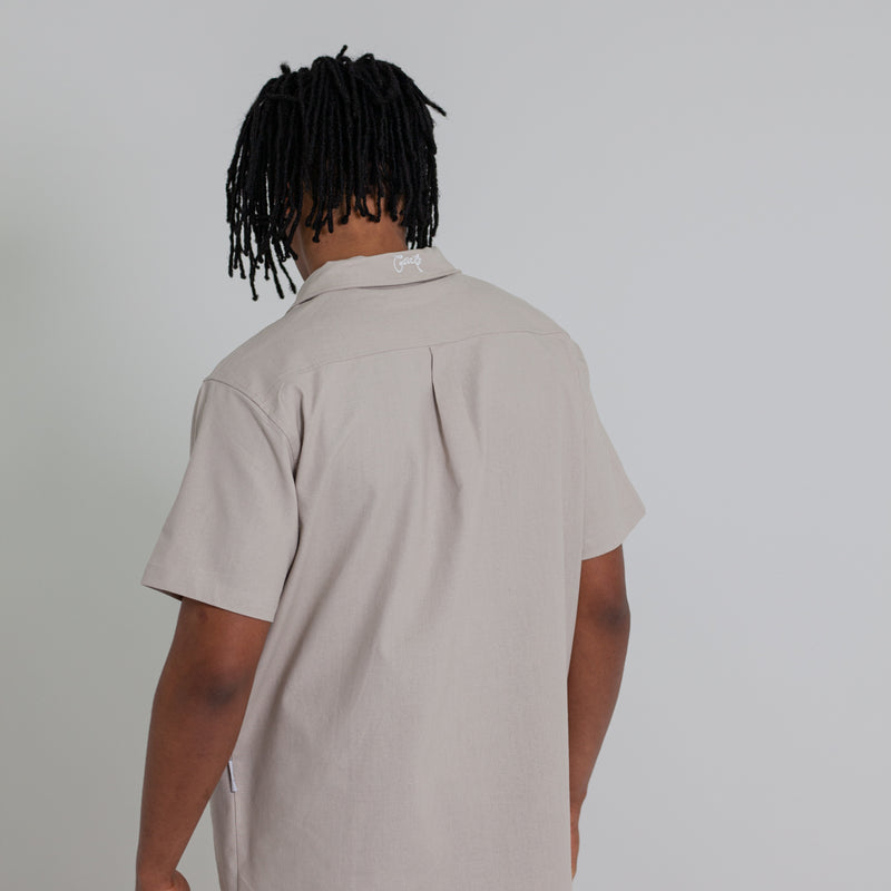 Crate Script Cuban Collar SS Shirt