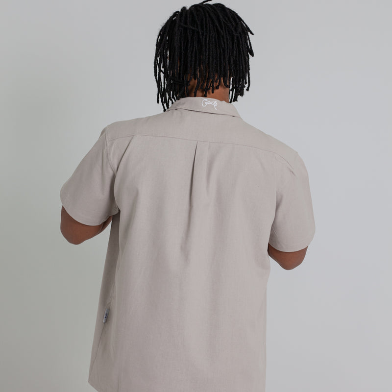 Crate Script Cuban Collar SS Shirt