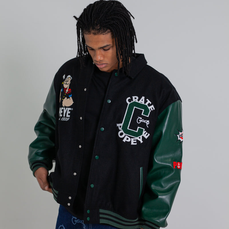 CRATE X POPEYE LETTERMAN JACKET