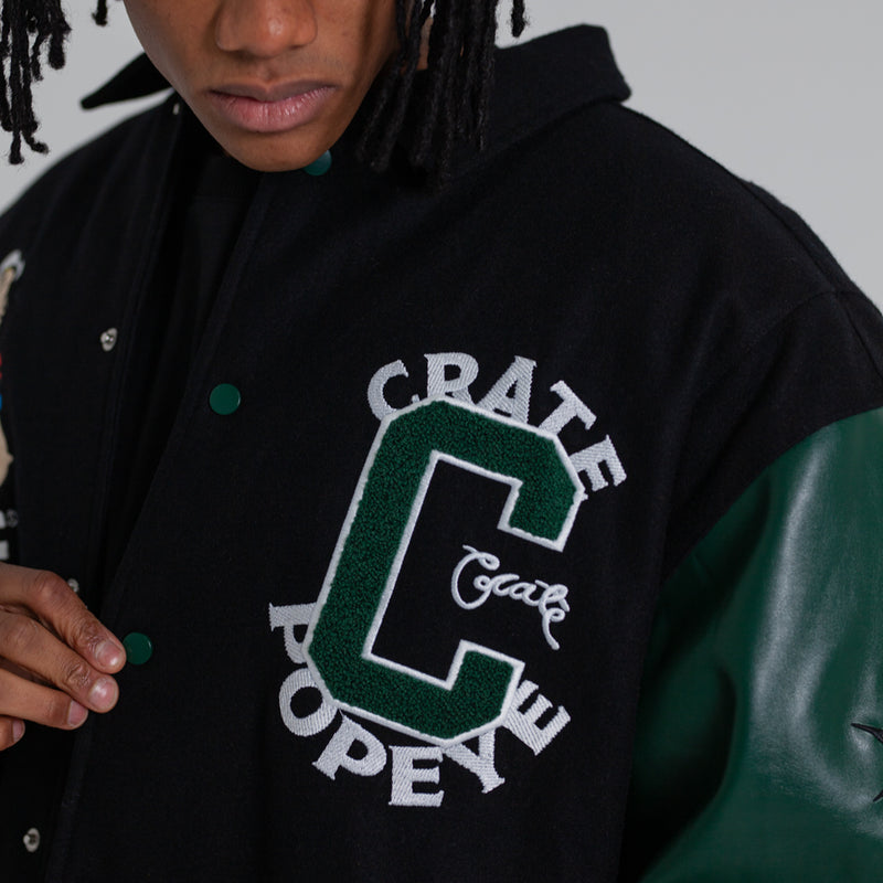 CRATE X POPEYE LETTERMAN JACKET