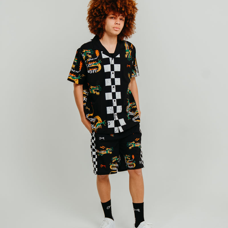 CRATE CHECK DRAGON PANEL BOARDSHORTS