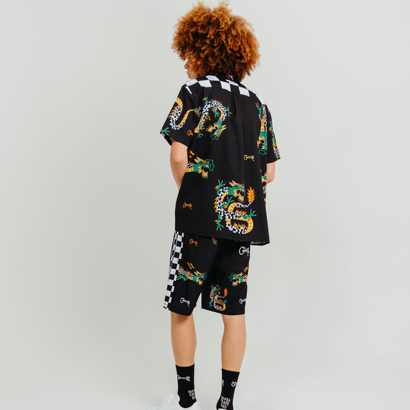 CRATE CHECK DRAGON PANEL BOARDSHORTS