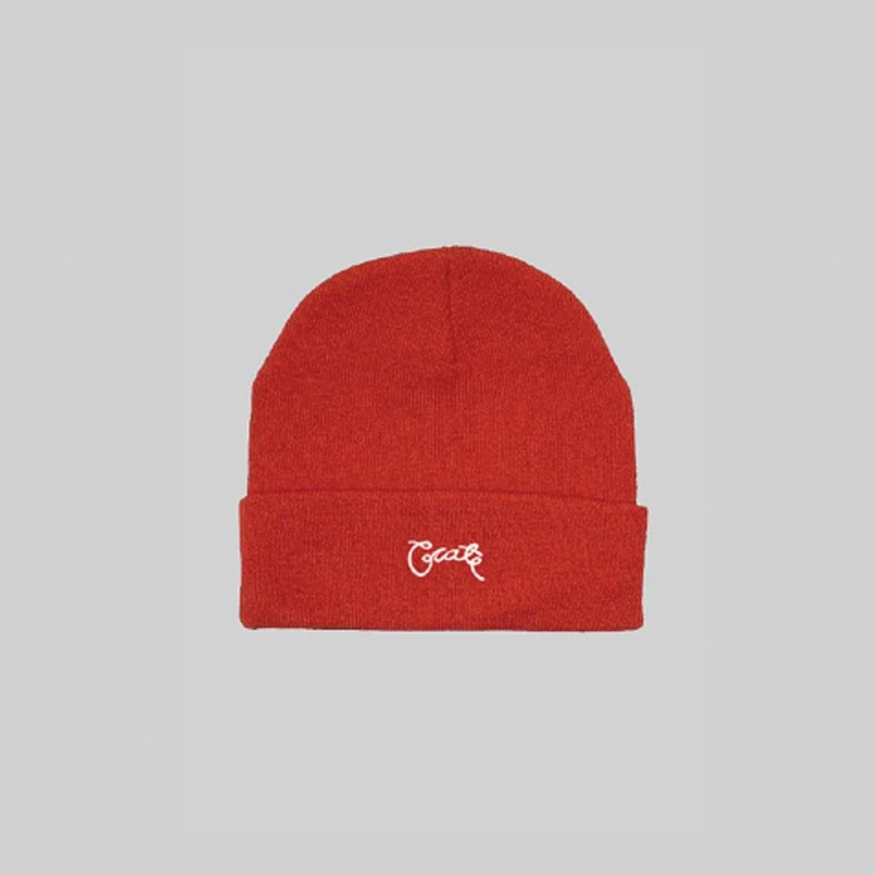 Unisex Scripted Beanie Red