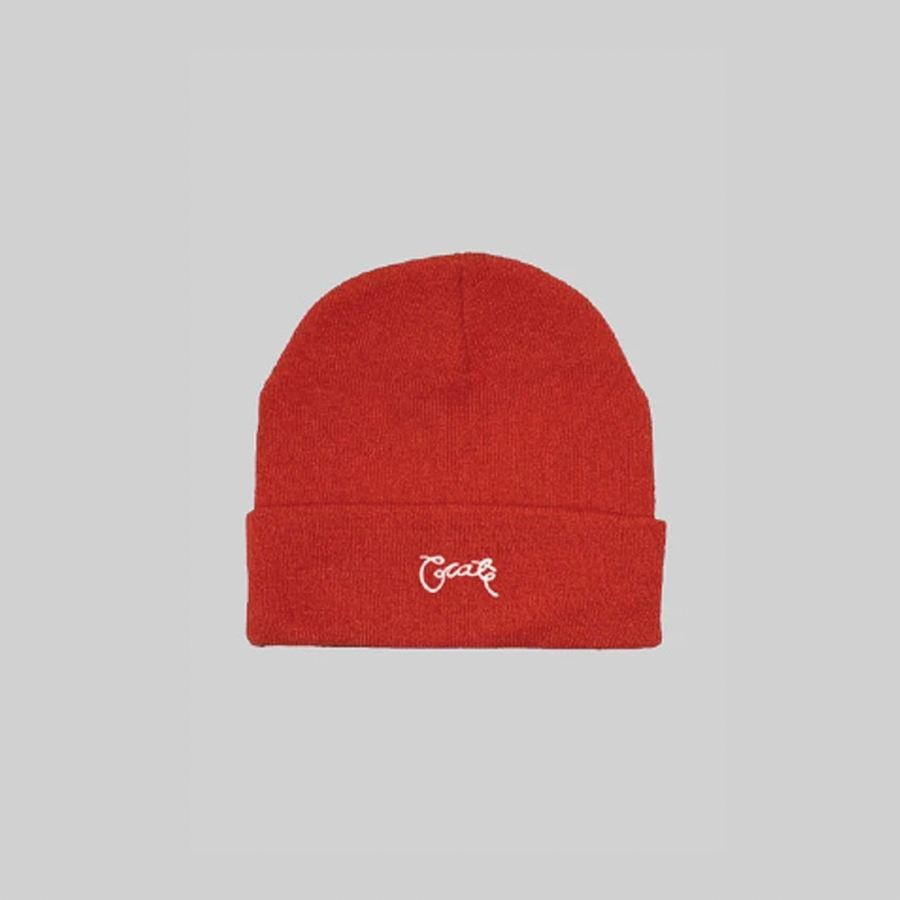 Unisex Scripted Beanie Red