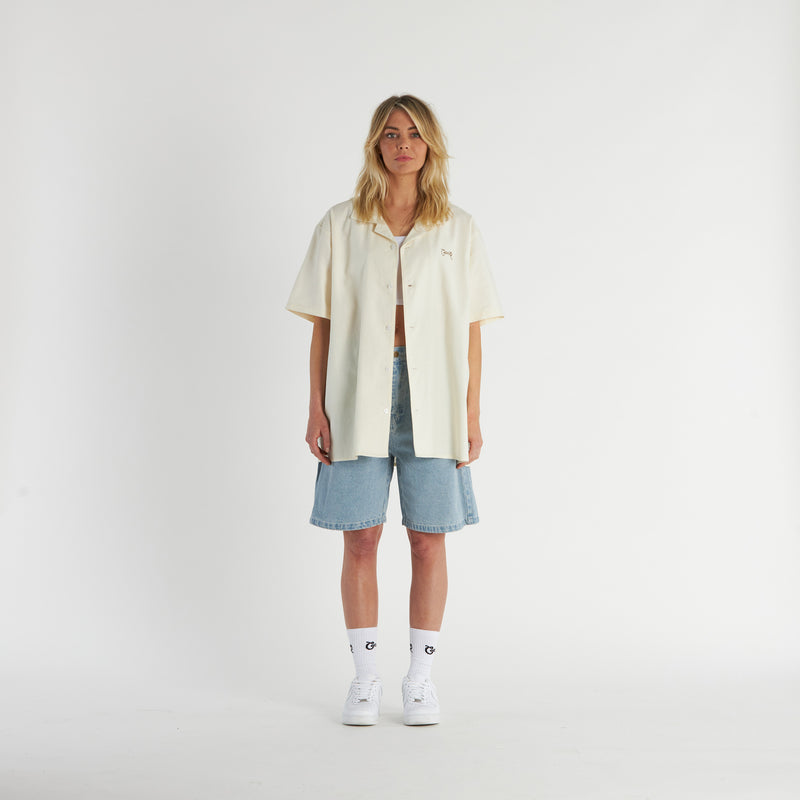 Crate Script Cuban Collar SS Shirt
