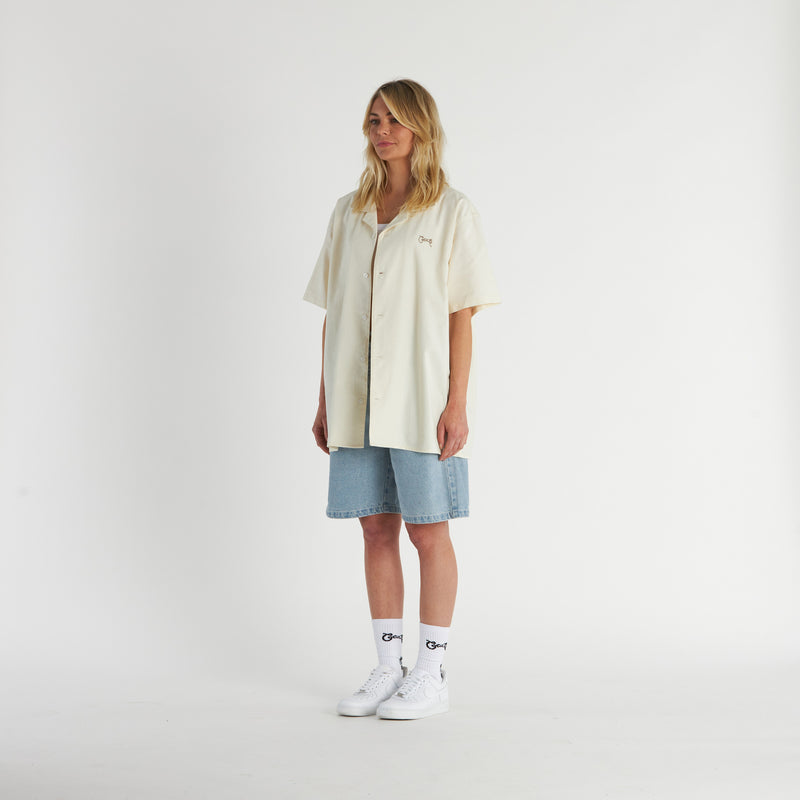 Crate Script Cuban Collar SS Shirt