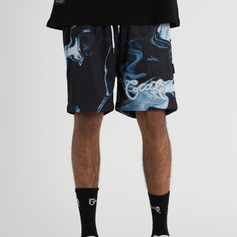 Men's Pattern Script Mesh Shorts