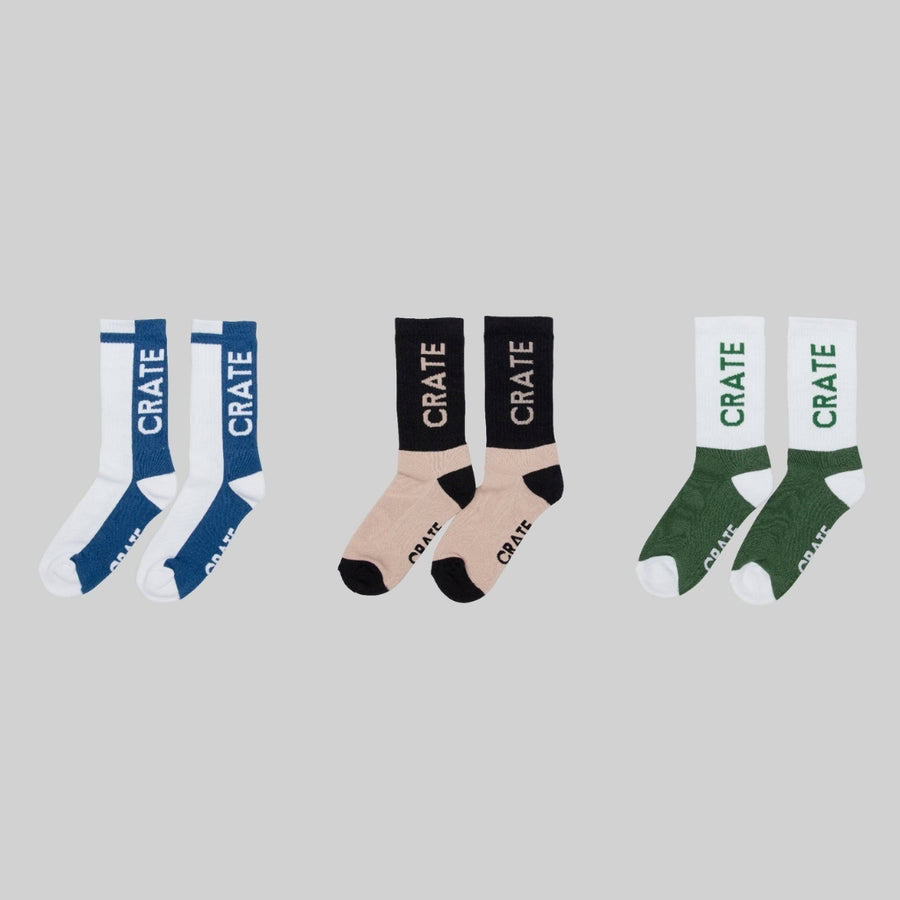 Crate Block Out Socks 3 Pack