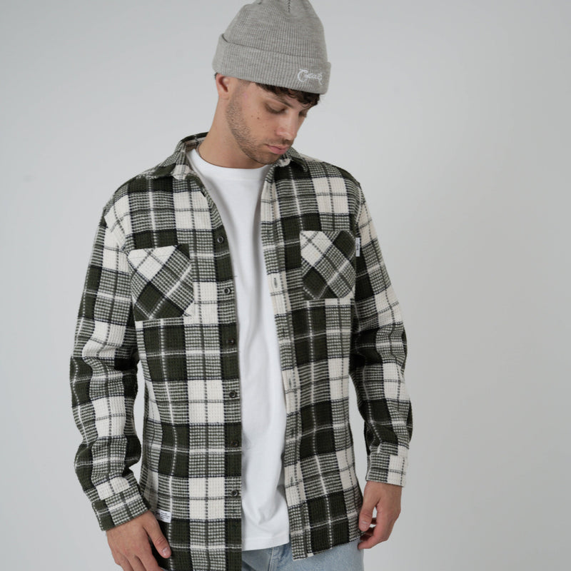 MEN'S MASON WAFFLE PLAD SHIRT
