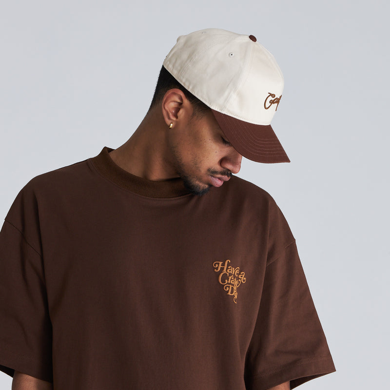 TWO TONED SCRIPTED SNAP BACK HAT