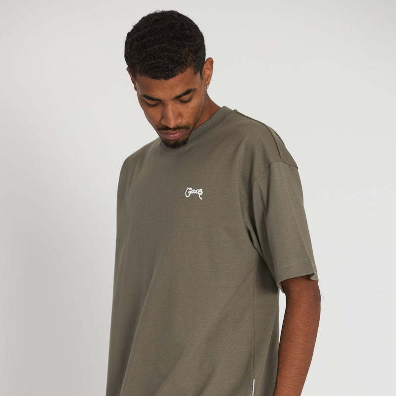 Basic Script Box Fit Tee